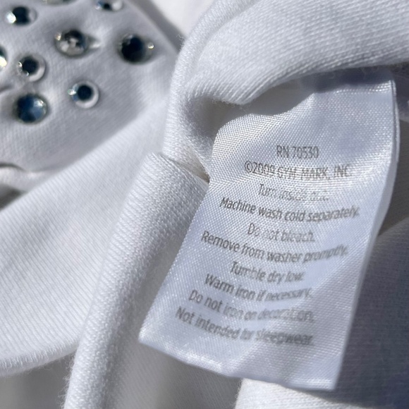 Boat Neck Top w/ Three-Quarter Cuffed Sleeves & Sequin Decorated Bow at Neck - Picture 14 of 14